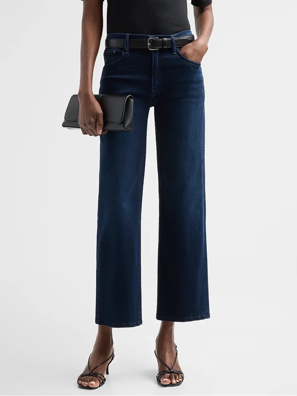 MOTHER The Mid-Rise Rambler Zip Ankle Jeans Night in Venice Size 28